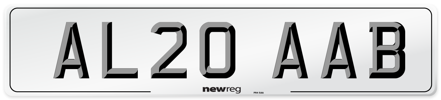 AL20 AAB Number Plate from New Reg